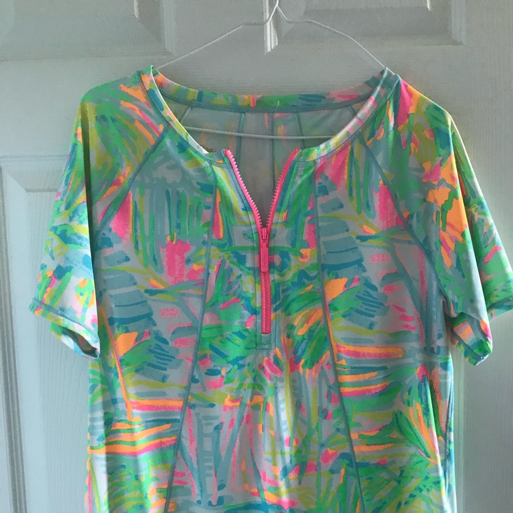 Luxletic Chest Zip Short Sleeve Sungard Pullover